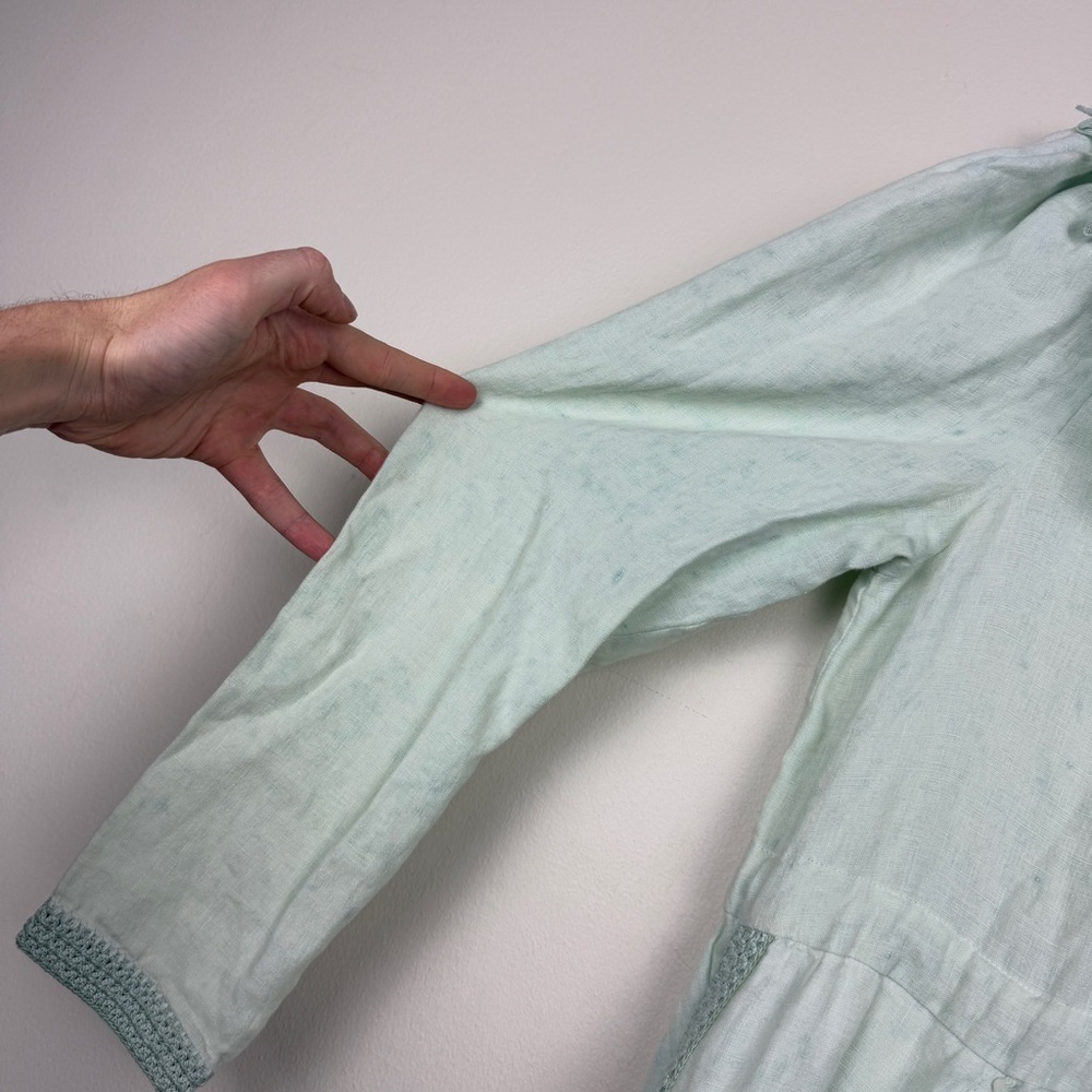 Ulla Johnson 2022 Fiona Linen Collar Cottage Handkerchief Dress - Picture 6 of 11